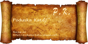 Poduska Kató névjegykártya